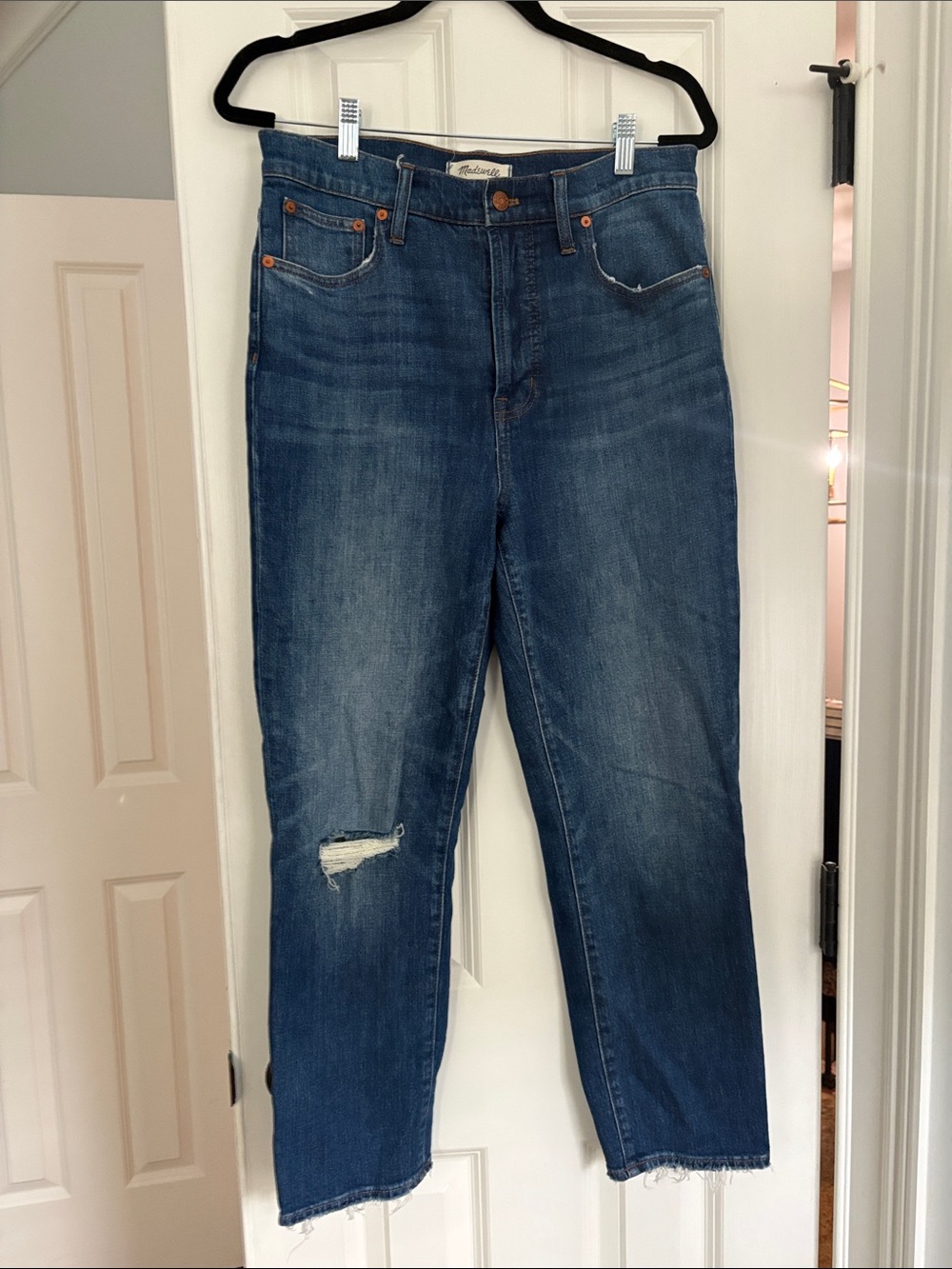 Madewell Classic High-Rise Blue Distressed Women’s Jeans